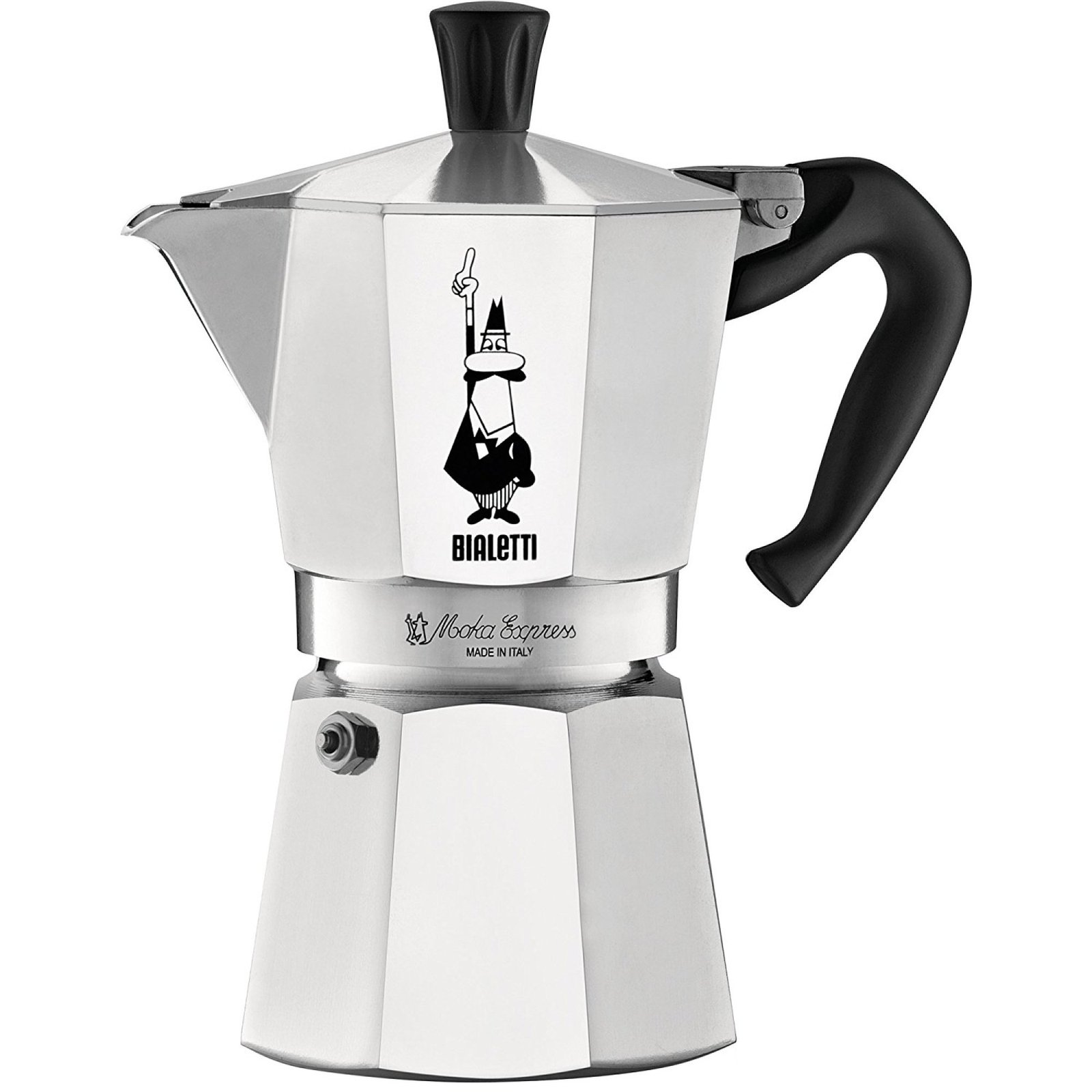 metal-colored coffee maker with black side and top handles